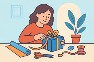 Lahjapaketointi kotona – paperit, nauhat ja koristeet